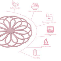 Support de casserole en silicone pliable résistant à la chaleur creux Gadgets de cuisine Coussin isolant pour un usage domestique