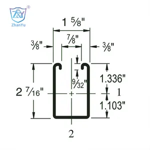 Strut Channel 41*62 1-5/8"*2-7/16 Strut C Channel Unistrut Unicanal Canal De Puntal