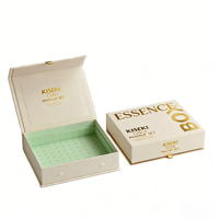 Boîte cadeau minimaliste à rabat, boîte vide à emballage épaissi, style livre universel, magnétique, pour masque de nuit en soie, ensemble cadeau de fête