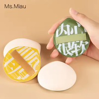 Vente en gros Mme miau Épais Doux Lavable Humide/Sec Larme Grand Fond de teint Coussin d'air Mélangeur Éponge Bouffée Beauté