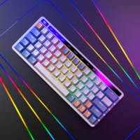 Clavier de jeu à affichage spécial 64 touches Clavier mécanique sans fil filaire avec rétro-éclairage RVB