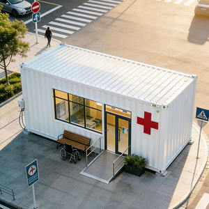 <span class=keywords><strong>Maison</strong></span> conteneur à deux étages en panneaux sandwich, aménagée en boutique éphémère, avec kiosque à café et bar, utilisable comme serre ou bureau - Product Image 2