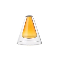Vase en verre de bouteille vide d'aromathérapie double transparent de couleur créative simple moderne