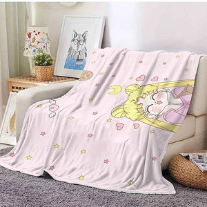 Venta al por mayor más nuevo diseño lindo Labubu tela franela Oficina siesta todas las estaciones aire acondicionado manta 180*230 cm mantas de flores grandes - Product Image 5