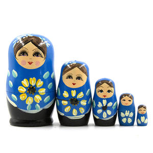 Poupées russes Babouchka <span class=keywords><strong>à</strong></span> cinq couches, poupées russes en bois, Matryoshka peintes <span class=keywords><strong>à</strong></span> la main, jouet de poupée <span class=keywords><strong>russe</strong></span> <span class=keywords><strong>à</strong></span> emboîter pour enfants - Product Image 4
