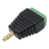 Connecteur banane 3mm 4 en 1 Fiche mâle à vis de verrouillage Connecteur audio plaqué or pour haut-parleur HIFI Plug in