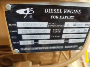 Barco Marinho Refrigerado a Água 176 Kw75KW 92kw 130KW 126hp 125hp Montagem Motores diesel para Yuchai YC6MK240L-C22 - Product Image 6