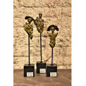 Juego de 2 Jarrones Decorativos de Metal, Forma Irregular, Acabado Dorado y Plateado, Adornos Modernos para el Hogar - Product Image 3