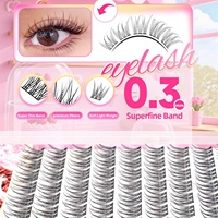 Faux cils synthétiques en queue de poisson faits à la main par maman, courbés, sans tige, mignons, naturels, réalistes, style idole
