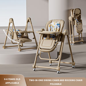كرسي أطفال عالي متعدد الوظائف من المصنع 3 في 1، أرجوحة أطفال وكرسي هزاز بارتفاع قابل للتعديل - Product Image 4