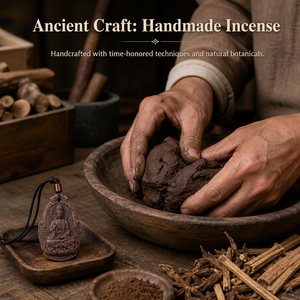 Handmade Borneol Incense Necklace Guanyin Buddha Pendant Natural Herbal Amulet OEM Private Label <strong>Zen</strong> Spiritual Safe &amp; Sound - Product Image 2