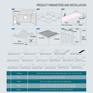 防水3DPVCパネル天井ラミネートインテリアPVC天井タイル - Product Image 6
