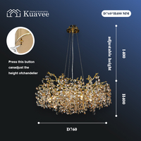 Lustre moderne de luxe personnalisé en or, à plusieurs niveaux, pour villa, salon, restaurant, hôtel, plafond, luminaires décoratifs