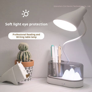 Lampe de table à LED Lampe de chevet Lampe de bureau <span class=keywords><strong>pour</strong></span> chambre à coucher Lampe de bureau <span class=keywords><strong>pour</strong></span> étudiants Veilleuse de lecture avec téléphone portable et porte-stylo - Product Image 4