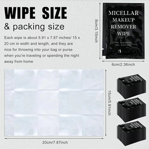 Lingettes démaquillantes à l'eau <span class=keywords><strong>micellaire</strong></span> biodégradable BAIXUN, étiquette privée personnalisée - Product Image 3