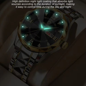 Reloj de Pulsera Binbond 2521 Luminoso de Cuarzo, Resistente al Agua, para Hombre, con Fecha, de Acero Inoxidable, para Negocios, Popular, para Parejas, OEM ODM - Product Image 3