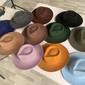 Custom Wholesale 2023 New Luxury High Quality Colour Sombreros Unisex Women Men Pure Wool Felt Fedora Hats