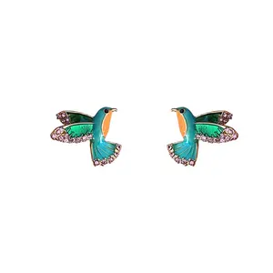 ask for TB catalog Earring Studs TB Jewelry Nice Gift Fashion Birthday Bird wholesale Love Crystal Enamel