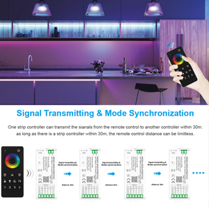 C206W ไฟ LED Rgbwc เปลี่ยนเพลงได้5 in 1รีโมทคอนโทรลตาข่าย<span class=keywords><strong>4</strong></span>โซนสำหรับการซิงค์ Tuya Smart <span class=keywords><strong>WiFi</strong></span> - Product Image 4