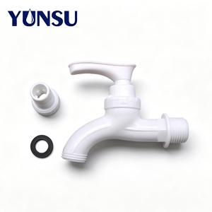 Robinet de lavabo mural en plastique PP ABS à poignée unique, 1 trou, pour salle de bain - Product Image 3