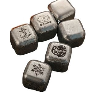 Hot Sale Reusable 304 Stainless Steel Wine and Whiskey Cooling Ice Cubes New Drinkware Accessory for <b>Bar</b> Beverages - Product Image 1
