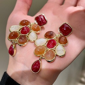 Pendientes colgantes vintage chapados en oro antiguo con engaste de bisel para mujer, joyería de fiesta, hechos en China - Product Image 3