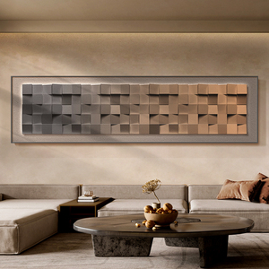 <b>Frame</b> Home Decor Artwork Living Room 3D Blue Abstract Square Geometric Stereoscopic <b>Wall</b> Mural Crystal Porcelain Painting - Product Image 5