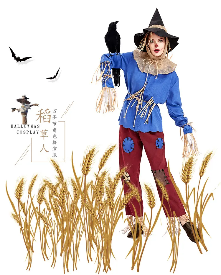 Sexy cosplay ideas pirate women costume Halloween Scarecrow Costumes For Women