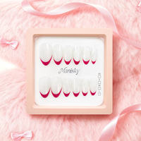 Ongles à presser en acrylique Premium, finition mate et pailletée, élégants et sophistiqués, respectueux de la peau, sans dommages causés par la colle, vente en gros