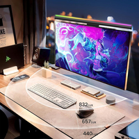 Barra de Luz LED RGBIC Moderna para Monitor de Juegos, de Aluminio, con Control por Aplicación, Sincronización con Música, Lámpara Colgante para Pantalla, Control Remoto Inalámbrico, para PC Gamer