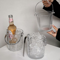 Seau à glace portable en verre Harmonious Home, petit refroidisseur à vin de style européen pour bar à domicile, KTV, fête, vin glacé