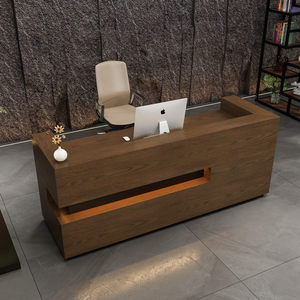 Comptoir de <span class=keywords><strong>caisse</strong></span> Nouveau style chinois MDF Multifonctionnel Comptoir de réception commercial pour restaurants Salons Bureaux - Product Image 2