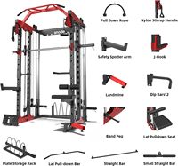 Snode Smith Machine Equipment – Système de poulies réglables en acier inoxydable avec câble croisé et lat pulldown pour station de musculation à domicile