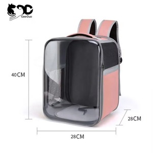 Free sample Outside Visible Transparent Window Airline Approved Portable Travel Cardboard Pet Carrier <b>Backpack</b> Bag For <b>Cats</b> And - Product Image 2