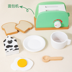 Ensemble de jouets d'appareils de cuisine en bois pour enfants avec cafetière, mixeur, batteur et <span class=keywords><strong>grille</strong></span>-<span class=keywords><strong>pain</strong></span> - Product Image 4