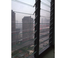 Lames fixes à structure solide de fenêtre en verre de cadre en aluminium réglable pour des applications de bâtiment de supermarché d'hôtel de maison