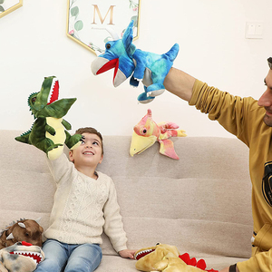 Hot Selling Small MOQ 10 PCS Ready to Ship <strong>Stuffed</strong> Animals Toys Dinosaur Funny Plush Hand <strong>Puppets</strong> - Product Image 2