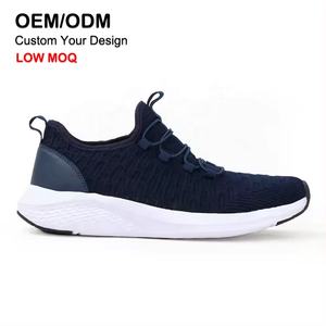 Vente en gros de chaussures de marche décontractées à enfiler tricotées à la mouche chaussures respirantes pour hommes baskets - Product Image 2