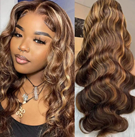 Perruques Lace Front 13*4 en Cheveux Humains Premium Mélangés à 60% (Body Wave, 26 pouces, 270g, Couleur Piano P4/27) – Vente en Gros Usine
