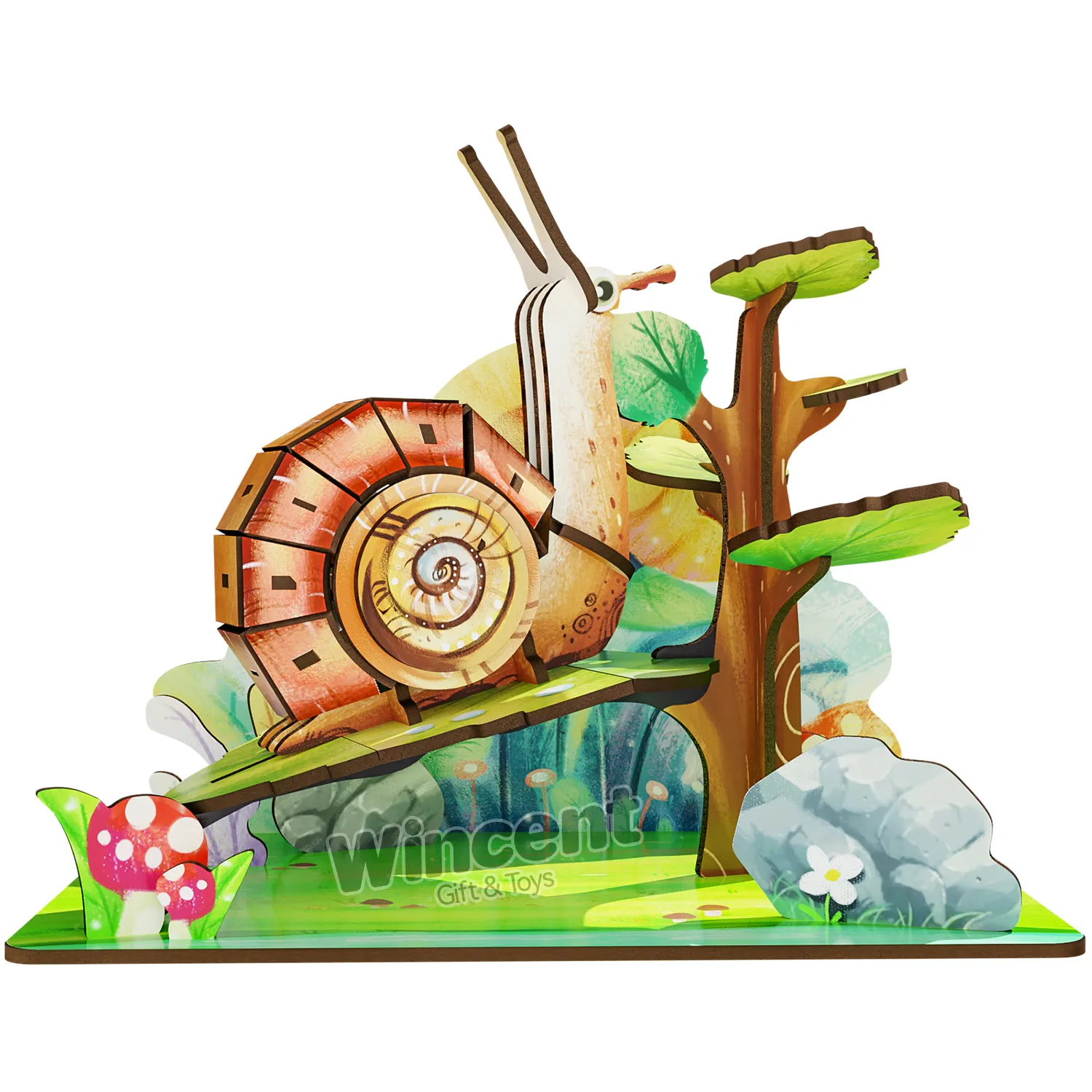 New Shape Postcards Puzzles Small Wood Animal Wooden Puzzle Gift For Kids And Adults Toys