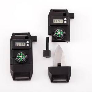 Brújula de Emergencia para Camping y Escalada, Reloj de Supervivencia, Pulsera Tejida con Correa Delgada, Silbato, Hebillas, Pedernal para Encender Fuego - Product Image 6