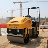 Compacteur routier à double tambour à roues en acier, à direction hydraulique, à faible entretien, pour la construction routière