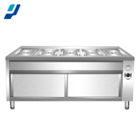 Comptoir de présentation chauffant pour aliments, commercial, en acier inoxydable 304, à 6 compartiments, avec contrôle numérique intelligent de la température