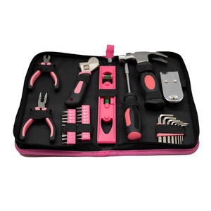 <span class=keywords><strong>36pcs</strong></span> màu hồng công cụ gia đình <span class=keywords><strong>Kit</strong></span> trong dây kéo túi cho phụ nữ phụ nữ - Product Image 6