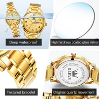 OLEVS – montre-bracelet de Couple à Quartz de marque 5567, mode décontractée en alliage résistant à l'eau caractéristique horloge de Date garçon et fille