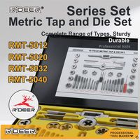 Jeu de matrices de taraudage à main métrique M3 professionnel Outil de filetage à gauche avec étui rigide OEM personnalisable pour un usage professionnel
