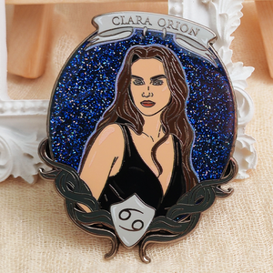 Bán Buôn Chất Lượng Cao Vàng Kim Loại Thiết Kế Long Lanh Sáng Bóng Tùy Chỉnh Pins Biểu Tượng Kim Loại Phù Hiệu Cứng Men Pins Với Dangler - Product Image 3