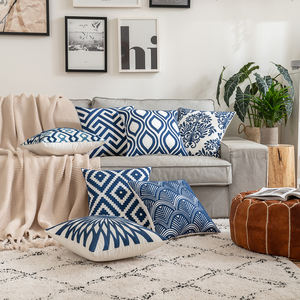 Fundas de cojín bordadas geométricas, funda de almohada bordada personalizada, decoración de sofá, funda de almohada nórdica, novedad - Product Image 1
