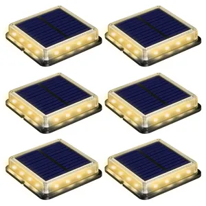 Solar Deck Ground Oprit Loopbrug Dock Light Zonne-Energie Outdoor Trap Trap Pad Led Lamp Voor Achtertuin Patio Tuin