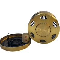 Pot de moxibustion en cuivre axé sur la sécurité et ensemble de ventouses sous vide en verre polyvalent pour détendre les muscles du dos et les parties du corps